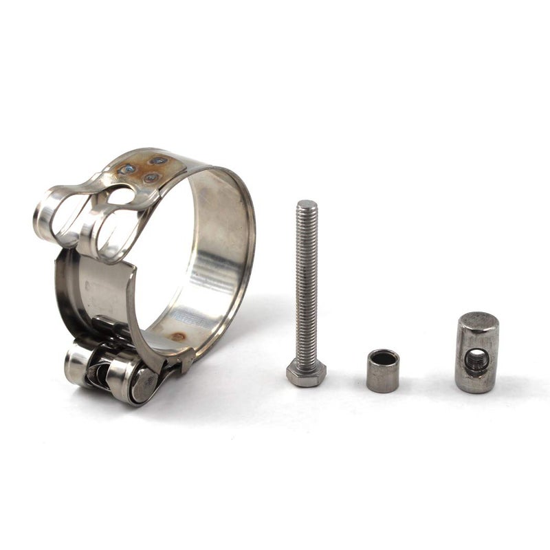 Flomore 74-79mm T-Bolt Clamp 304 Stainless Steel Pipe Clamp Heavy Duty Hose Clamp (Pack of2) - Image 5